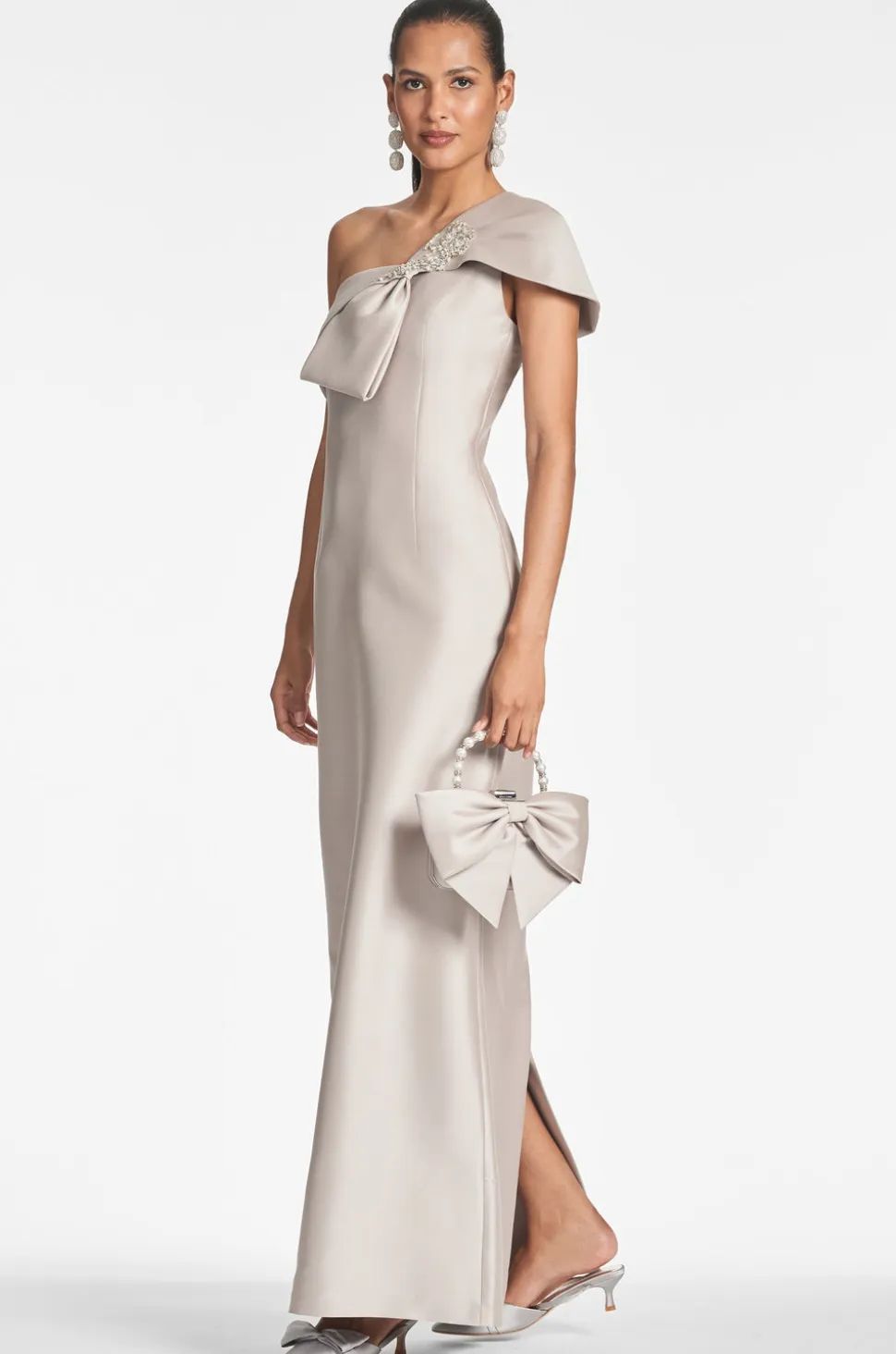 Ines Gown in Frosty Pewter