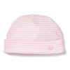 Infant’s Pima Cotton Pink Stripes Hat