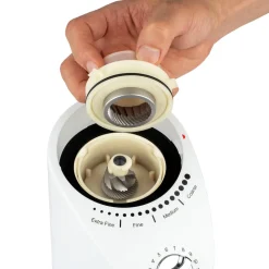Infinity Plus Conical Burr Coffee Grinder in White