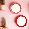 Initials Scalloped Dessert Plates, Set of 2