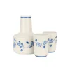 Iris Ceramic Carafe & Pair of Tumblers in Denim