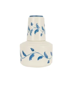 Iris Ceramic Carafe & Pair of Tumblers in Denim