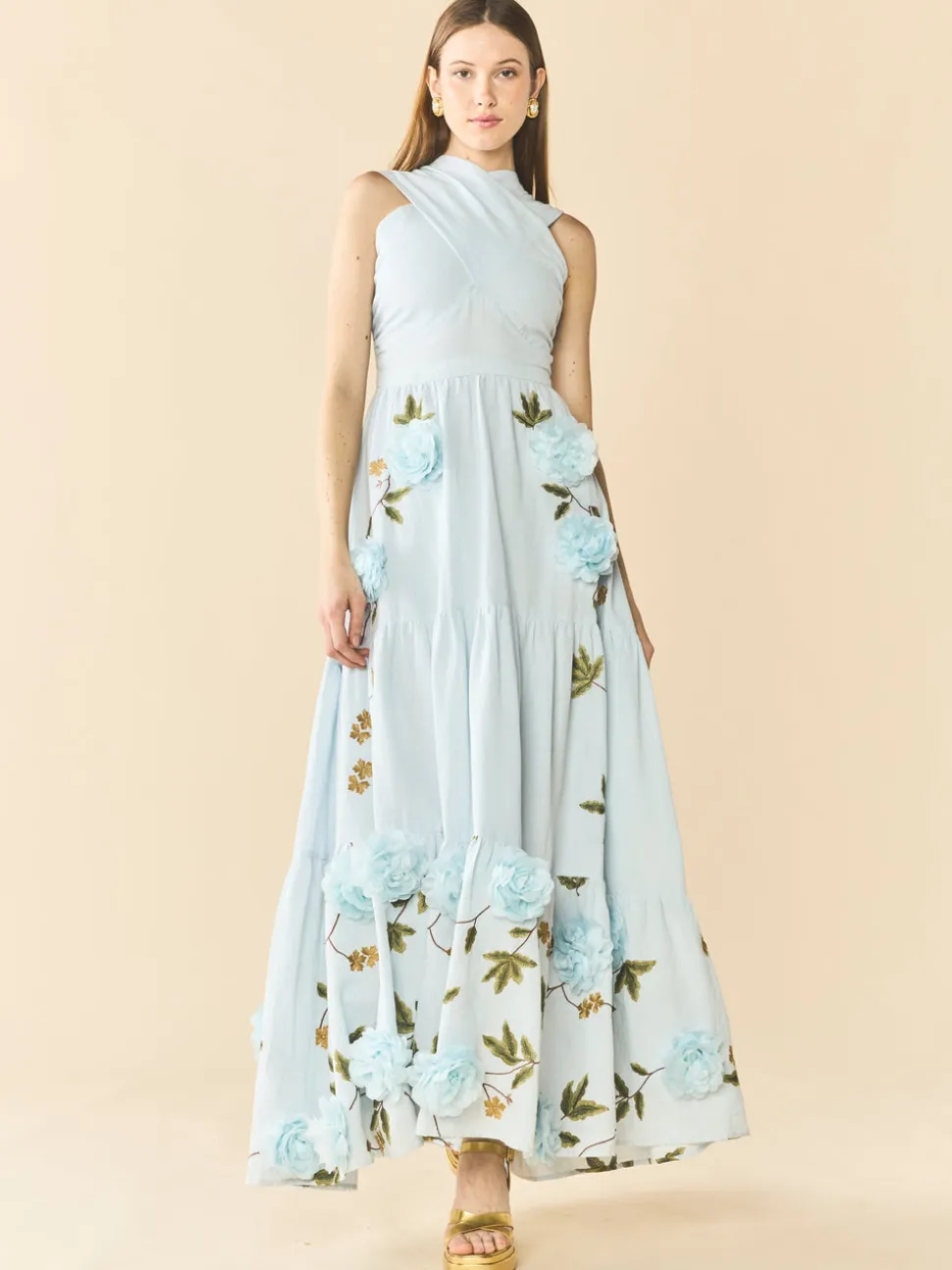 Isabel Dress in Lotus Garden Blue