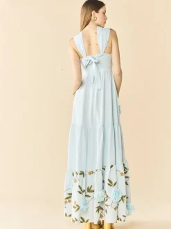 Isabel Dress in Lotus Garden Blue
