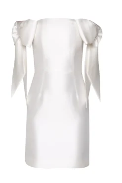 Isabella Silk and Wool Mini Dress in White