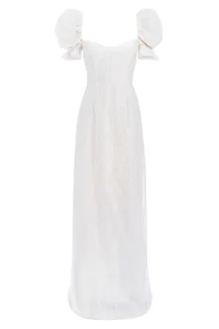 Isidore Puff Sleeve Column Gown