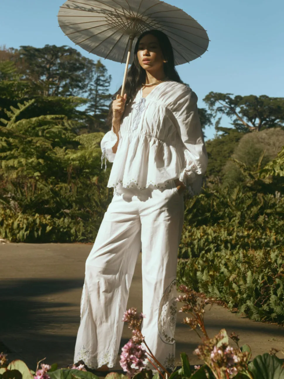 Isle Top in White Whimsy