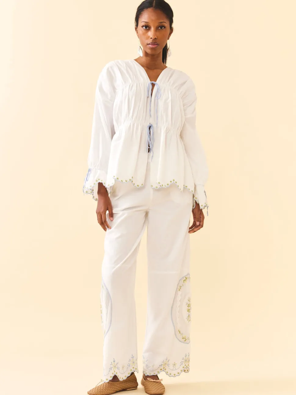 Isle Top in White Whimsy