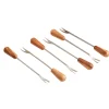 Italian Olivewood Aperitivo Forks, Set of 6