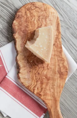 Italian Olivewood Charcuterie Board with Paddle Handle