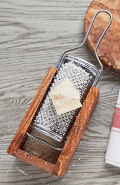 Italian Olivewood Parmesan Cheese Box Grater