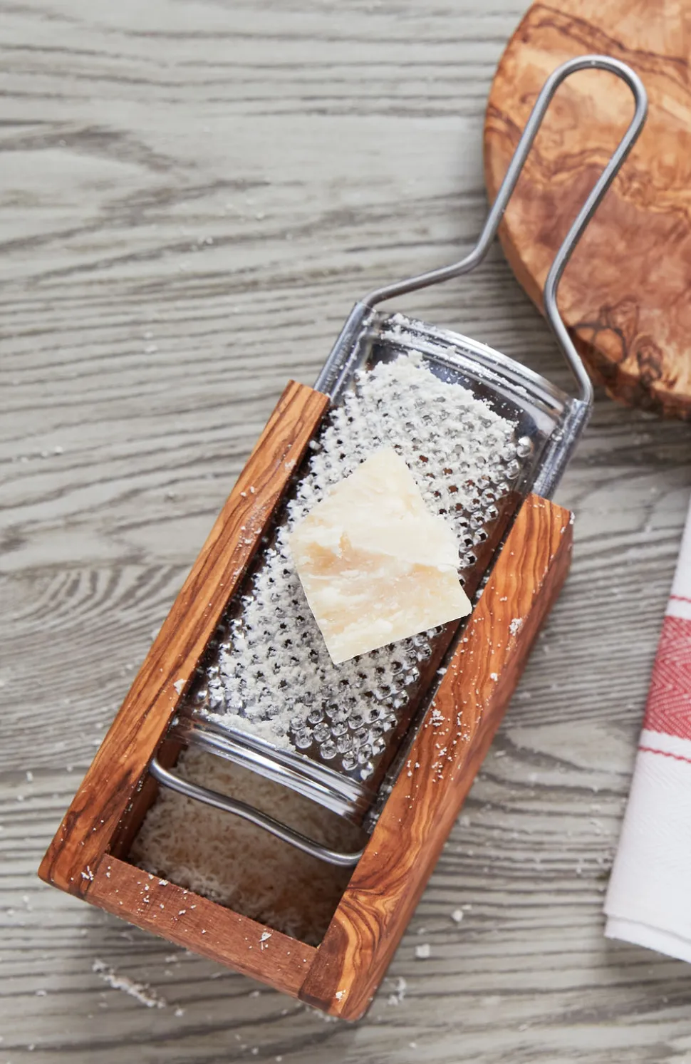 Italian Olivewood Parmesan Cheese Box Grater