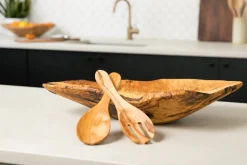 Italian Olivewood Salad Servers