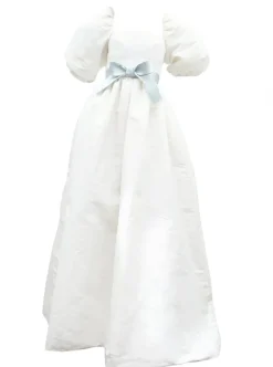 Italian Silk Faille Full-Sleeve Gown