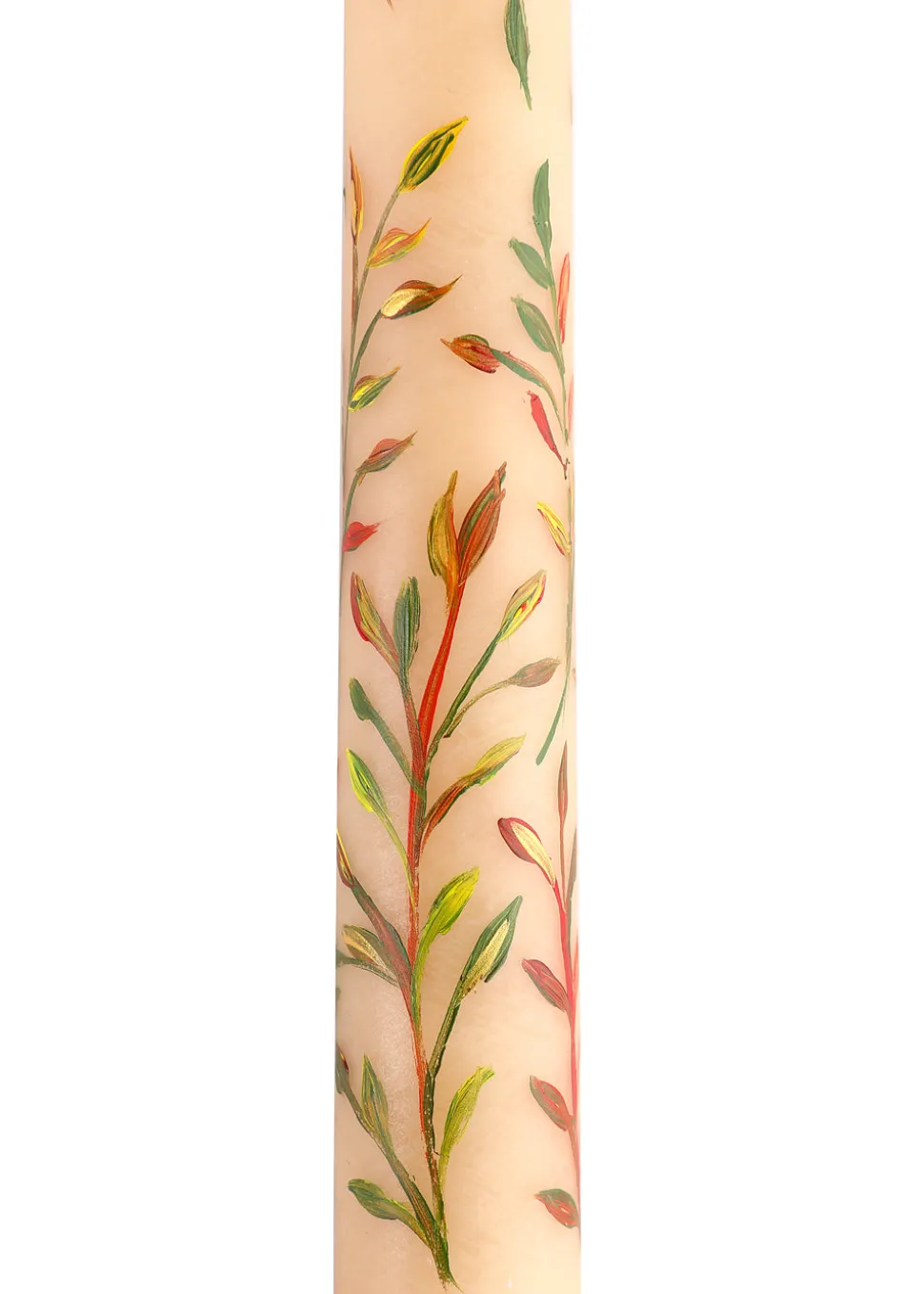Ivory Fall Leaves Taper Candles, Set of 2