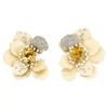 Ivory Poppy Earrings
