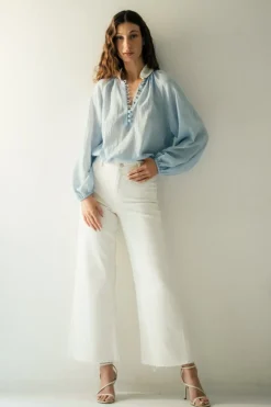 Ivy Blouse in Blue & White