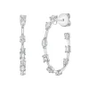 Ivy Midi Diamond Hoop Earrings