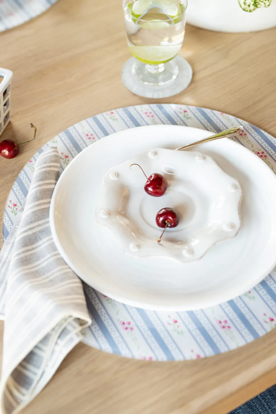 James Vintage Floral Stripe Placemat