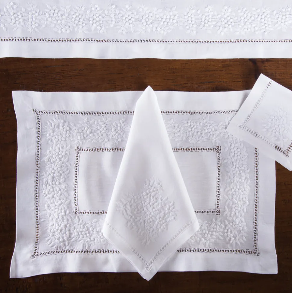 Jardin Classic Linen Cocktail Napkin in Six Colors
