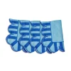 Jardin Embroidered Linen Scalloped Stripe Napkins with Color Backing, Set of 4