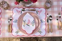 Jardin Placemat and Napkin Set in White