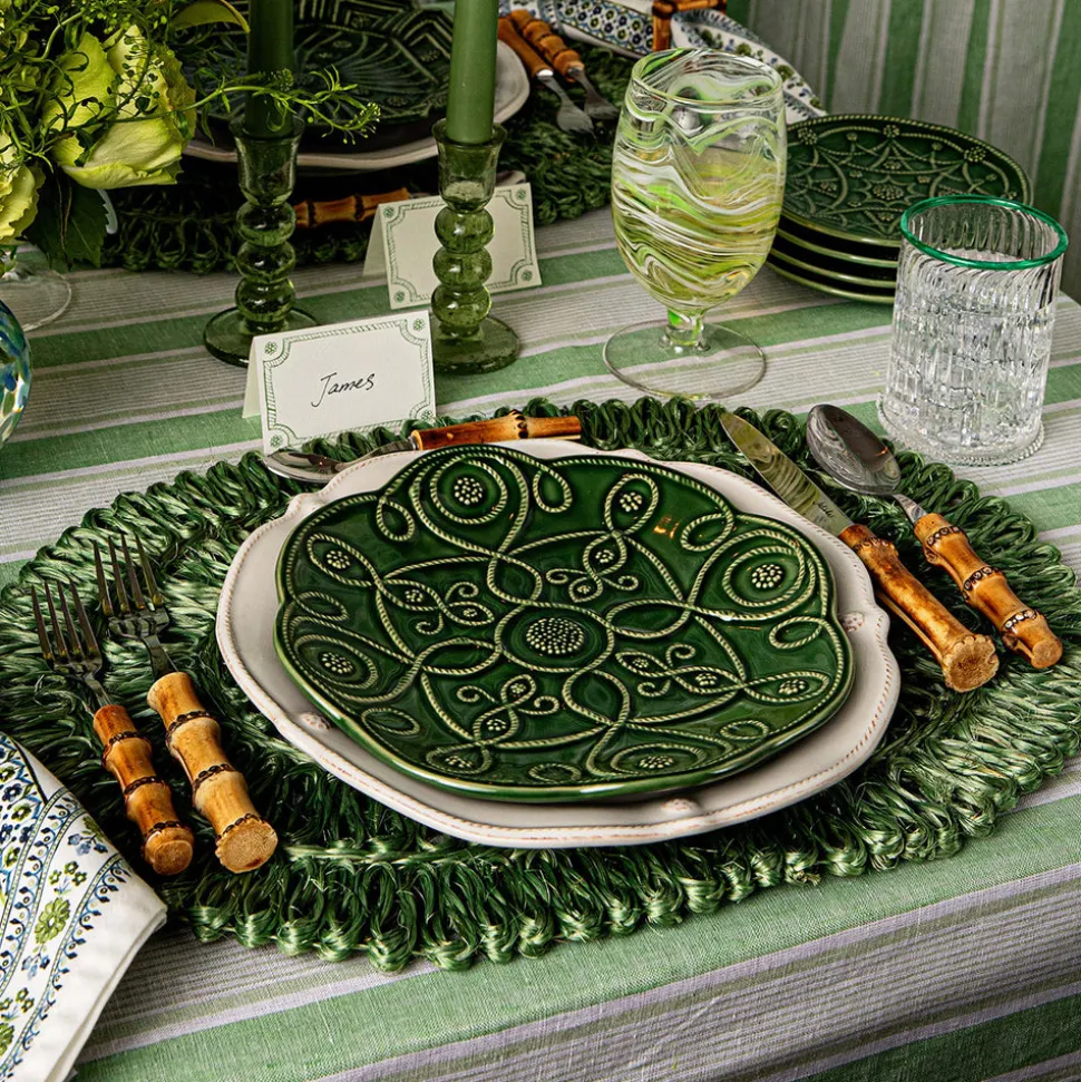 Jardins Du Monde Dessert/Salad Plate Assorted, Set of 4 in Basil