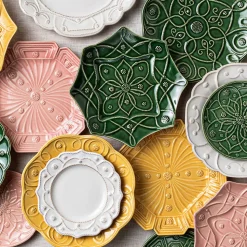 Jardins Du Monde Dessert/Salad Plate Assorted, Set of 4 in Basil