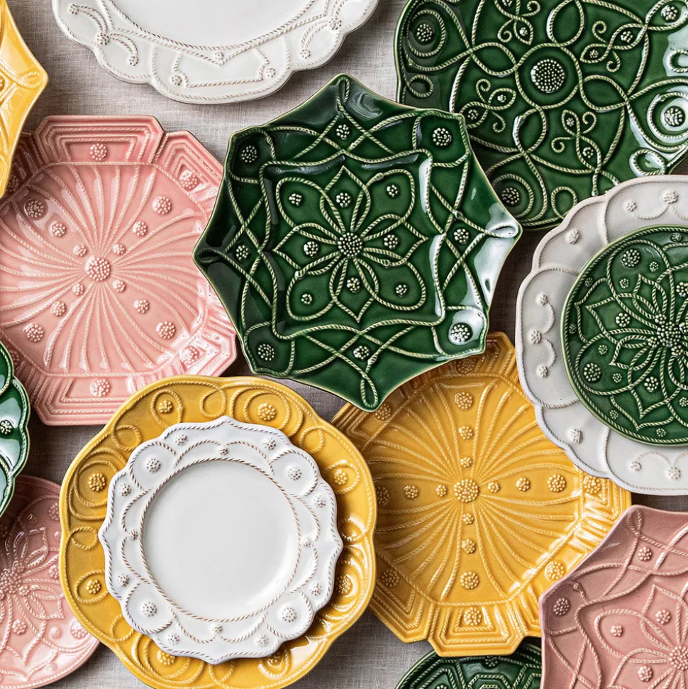 Jardins Du Monde Dessert/Salad Plate Assorted, Set of 4 in Basil