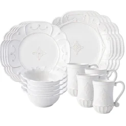 Jardins du Monde Whitewash 16 pc Set