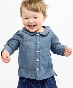 Jefferson Baby Shirt in Denim