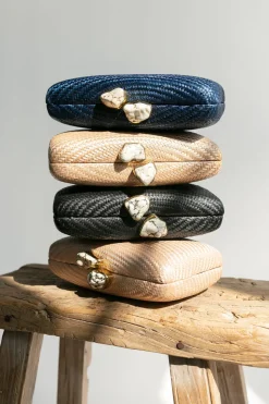Jen Clutch with White Stone