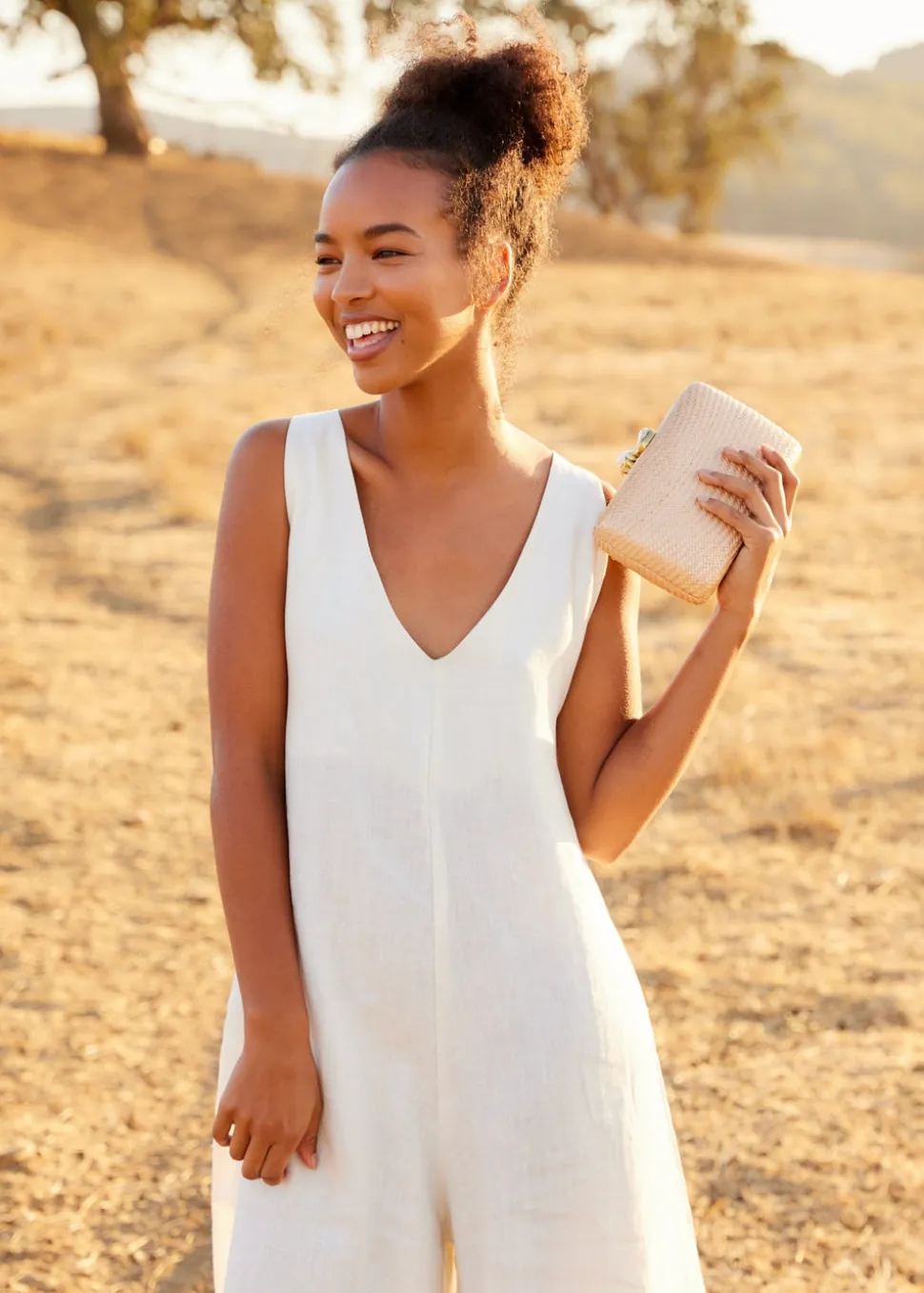 Jen Clutch with White Stone