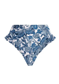 Jengibre Bikini Bottom in Blue Dragonfly Print
