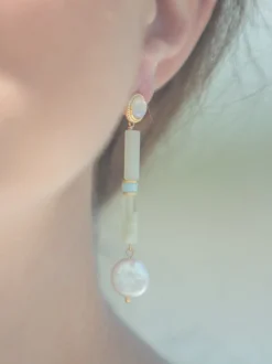 Jennie Earrings in Light-Green