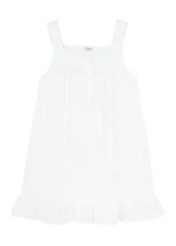 Jennifer White Cotton Nightgown