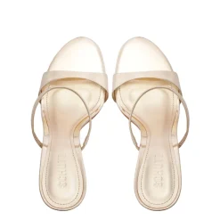 Jessica Mule Metallic Sandal in Platina