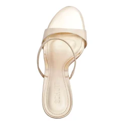 Jessica Mule Metallic Sandal in Platina