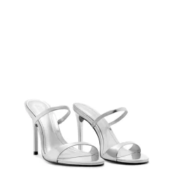 Jessica Mule Metallic Sandal in Prata