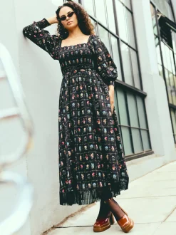 Jocelyn Dress in Florence Black Floral