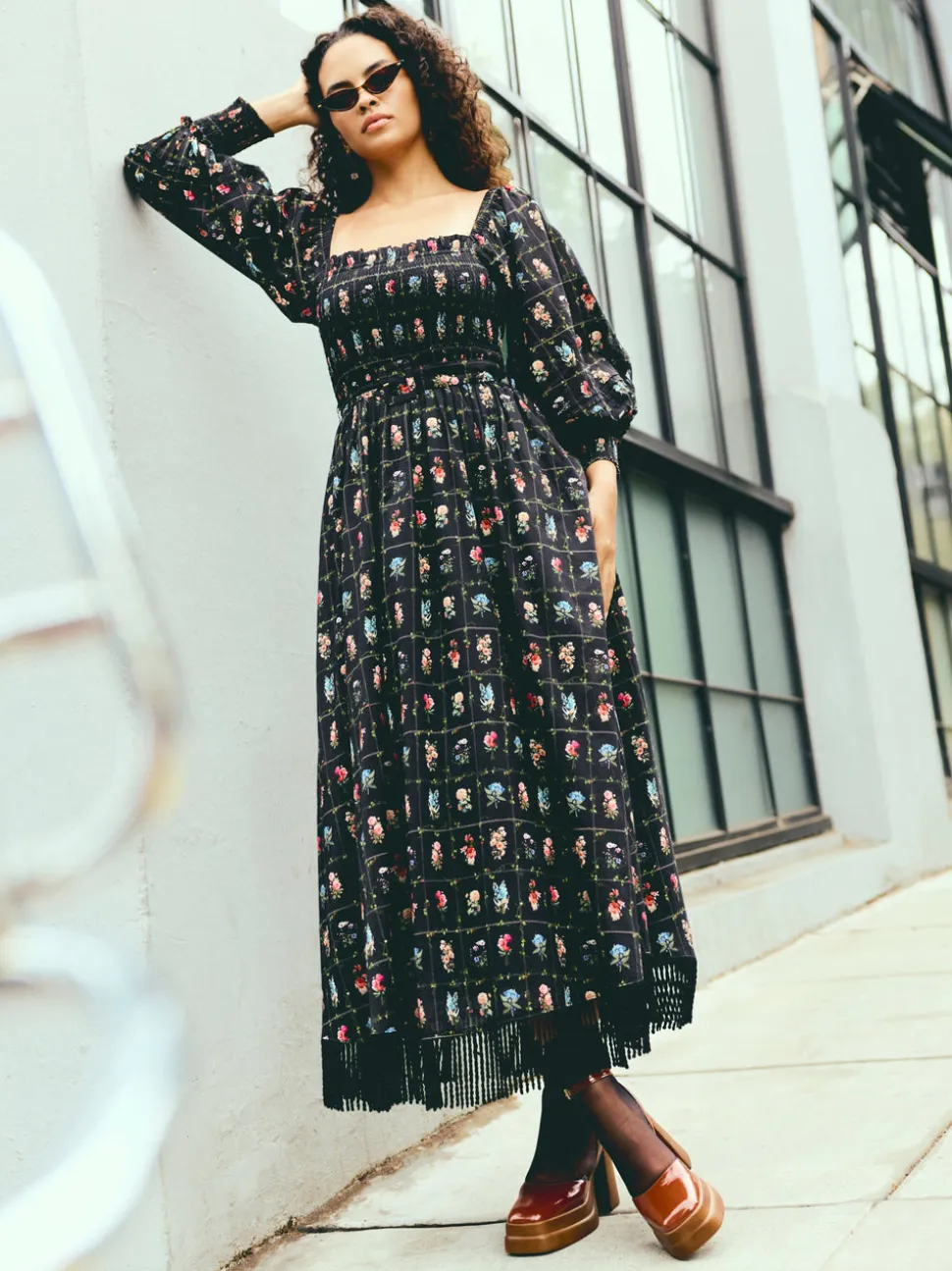 Jocelyn Dress in Florence Black Floral