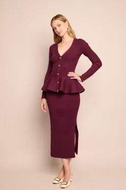 Jocelyn Skirt in Wine