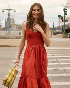 Josephina Dress in Brick