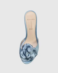 Josey 65 in Blue Fog Satin