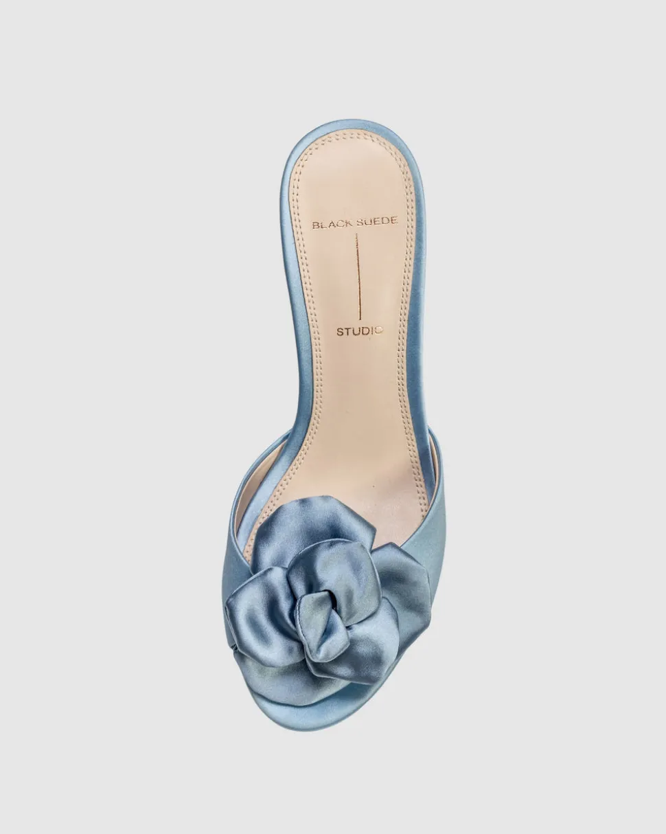 Josey 65 in Blue Fog Satin