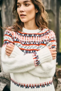 Josie Sweater in Cream Fairsle