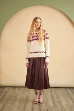 Josie Sweater in Cream Fairsle