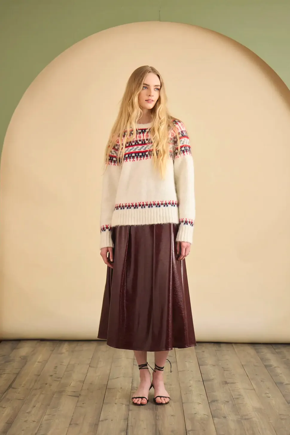 Josie Sweater in Cream Fairsle