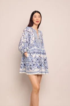 Jude Mini Dress in Saltaire Light Blue