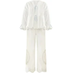 Juliana Pants in White Whimsy